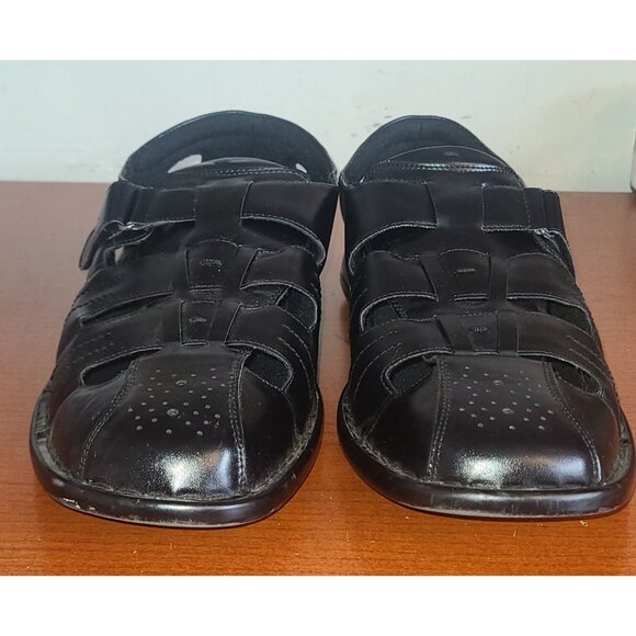 STACY ADAMS Men's 14M Shoes Argosy Closed-Toe Fisherman Hook loop Black - Picture 7 of 10